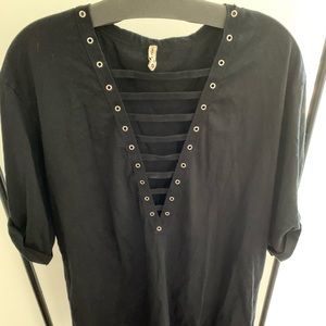 LF Lace-Up T-Shirt Dress